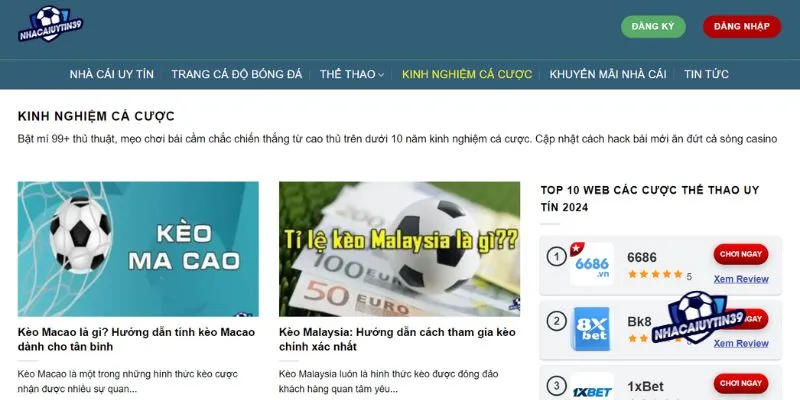 Chỉ sử dụng thông tin tại trang web uy tín